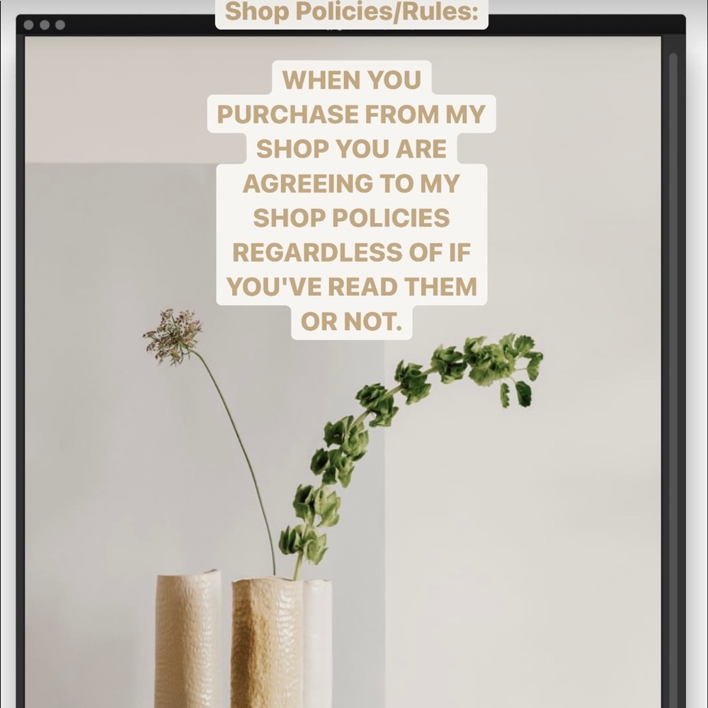 SHOP RULES